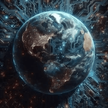 Global health technology network visualization