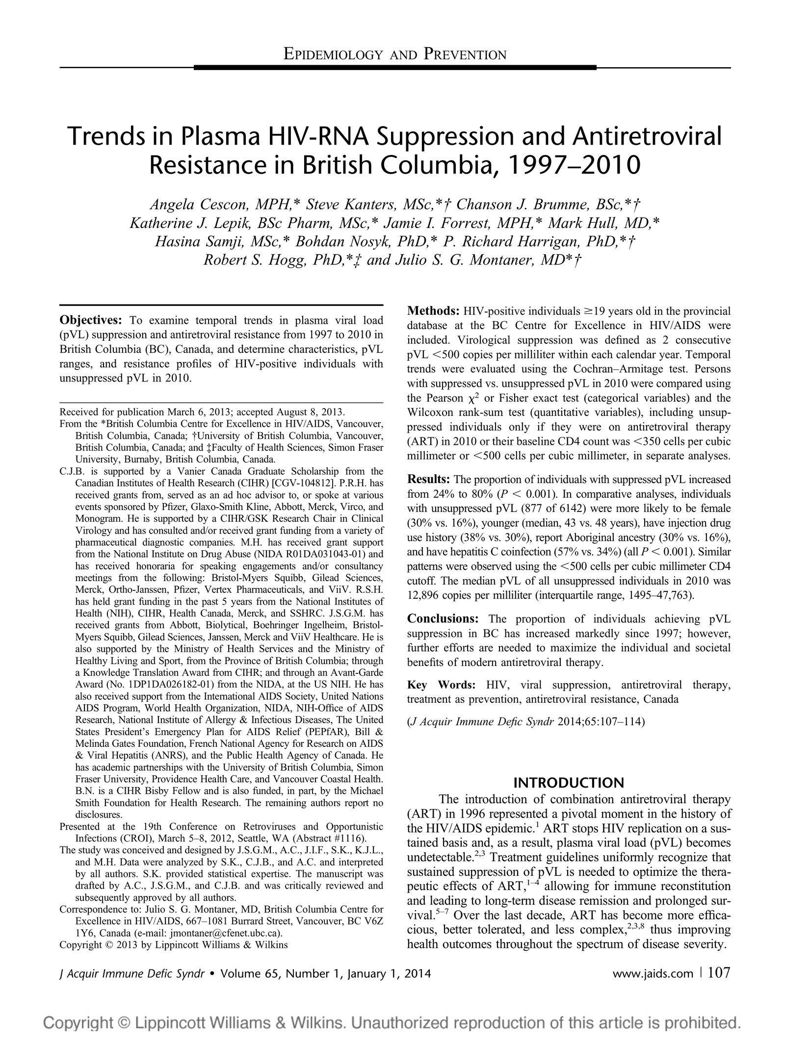 Women and vulnerability to HAART non-adherence: a literature review of treatment adherence by gender from 2000 to 2011