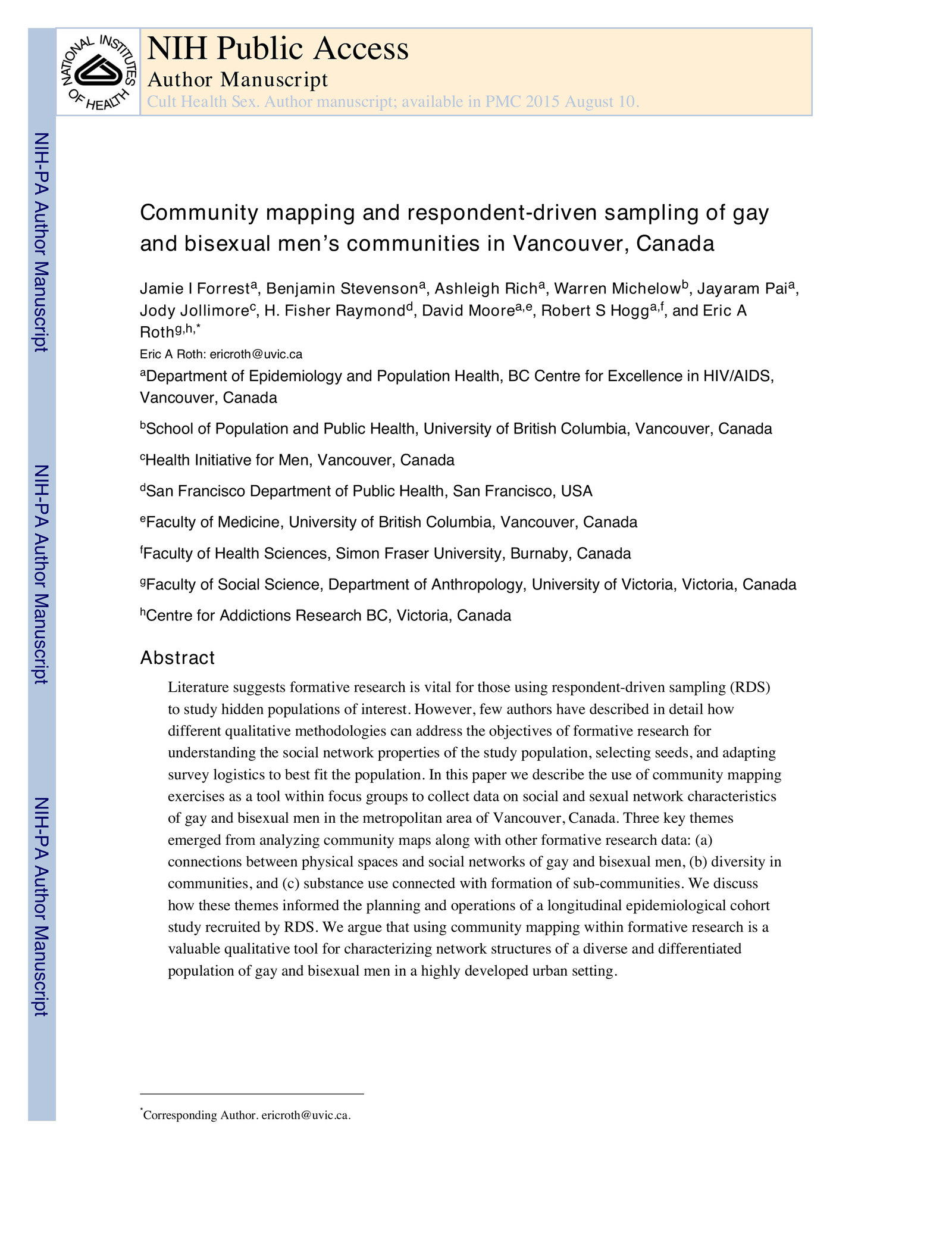 Community mapping of HIV/AIDS services in Montreal: a collaborative approach to service assessment